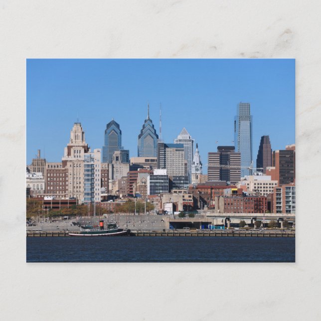 Philadelphia Skyline, Medium View Vykort (Framsida)
