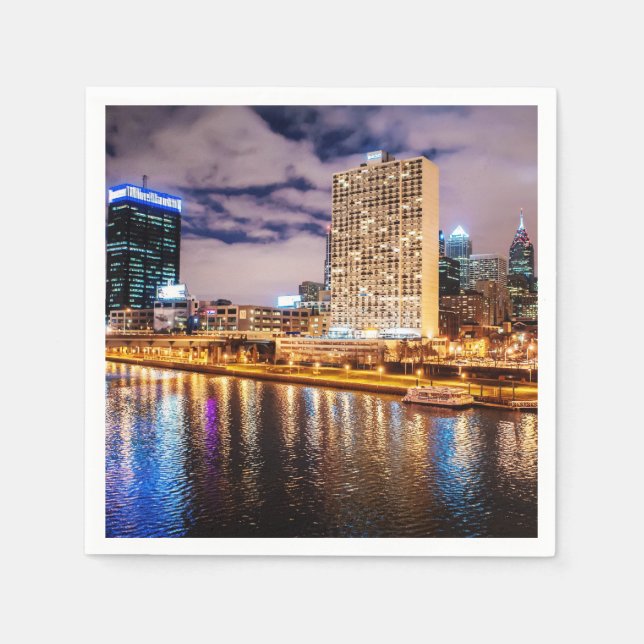 Philadelphia Skyline Pappersservett (Framsidan)