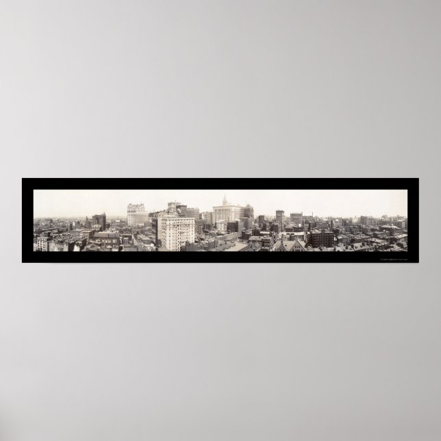Philadelphia Skyline Photo 1913 Poster (Framsidan)