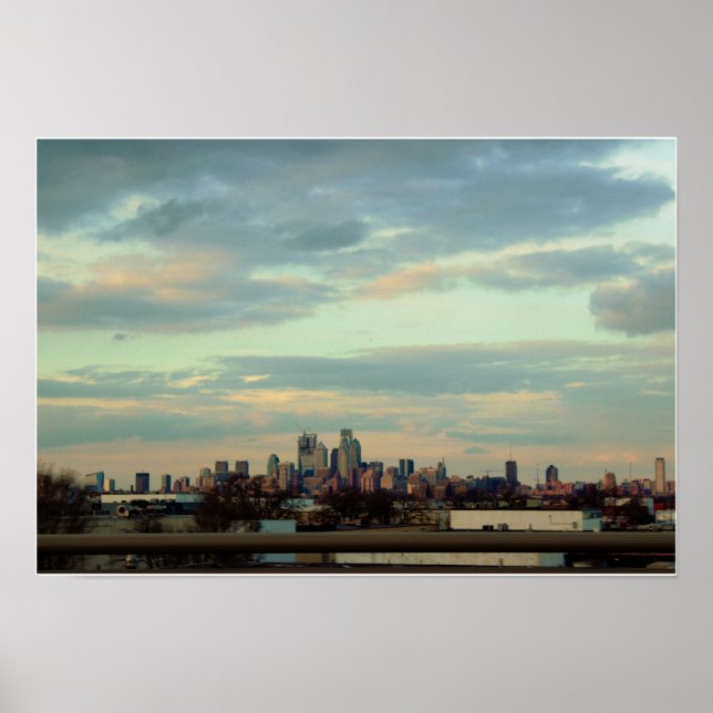 Philadelphia Skyline Photo Poster (Framsidan)