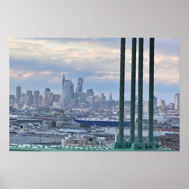 Philadelphia Skyline Photo Poster (Framsidan)