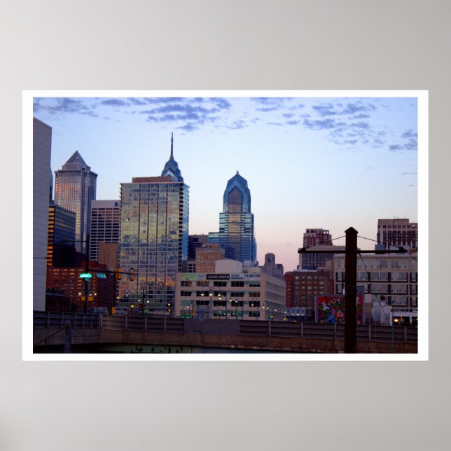 Philadelphia Skyline Photo Poster (Framsidan)