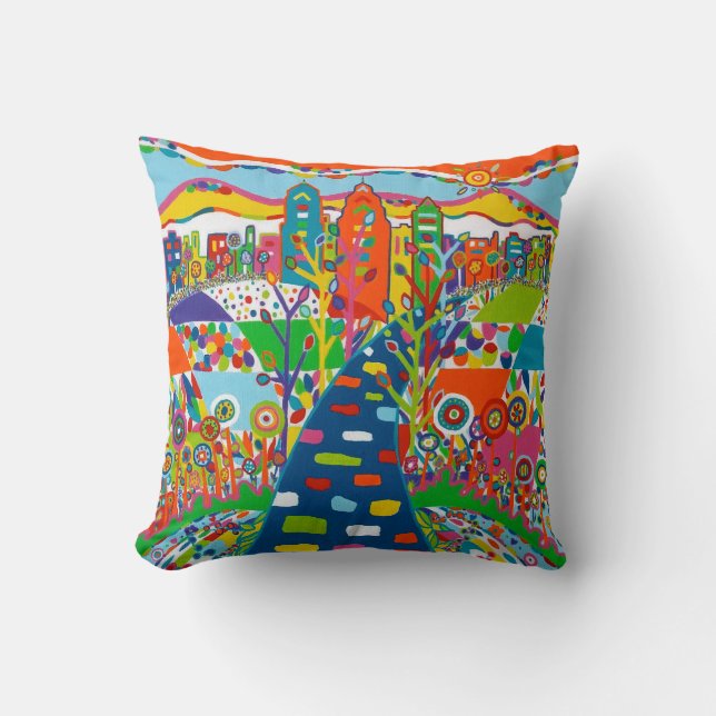 Philadelphia Skyline Pillow Kudde (Framsida)