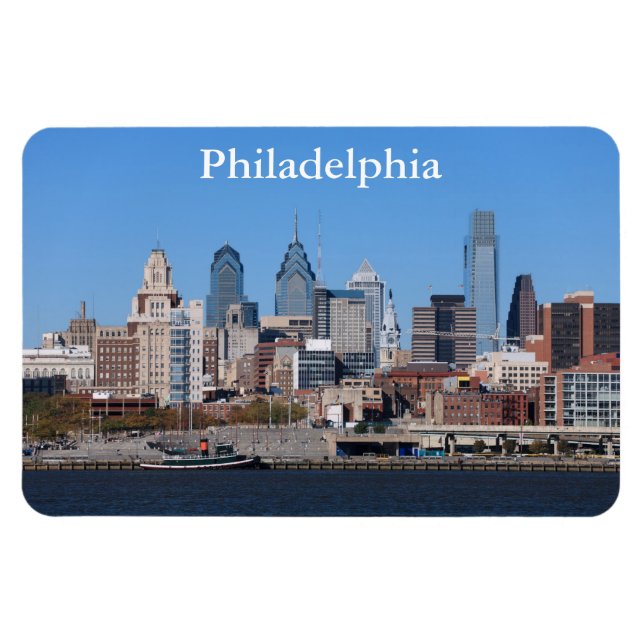 Philadelphia Skyline Premium Magnet (Horisontell)