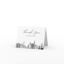 Philadelphia Skyline Sketch Tom Kort Tacksamhet