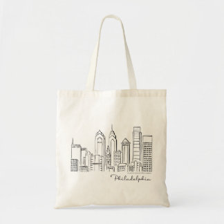 Philadelphia Skyline Tote Bag Tygkasse