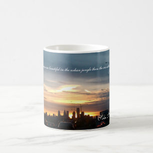 Philadelphia solnedgång kaffemugg