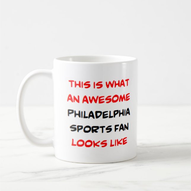 philadelphia sportfantast, fantastisk kaffemugg (Vänster)