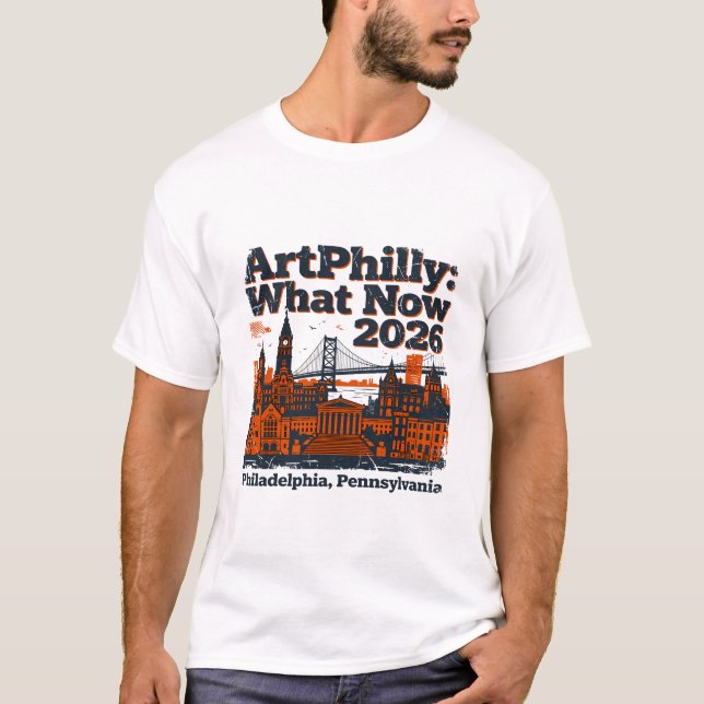Philadelphia Stadens Silhuett Tema 2026 T Shirt (Framsida)