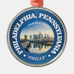 Philadelphia (städer) julgransprydnad metall