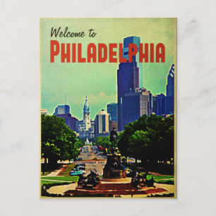 Philadelphia Stadsscenarie Vykort