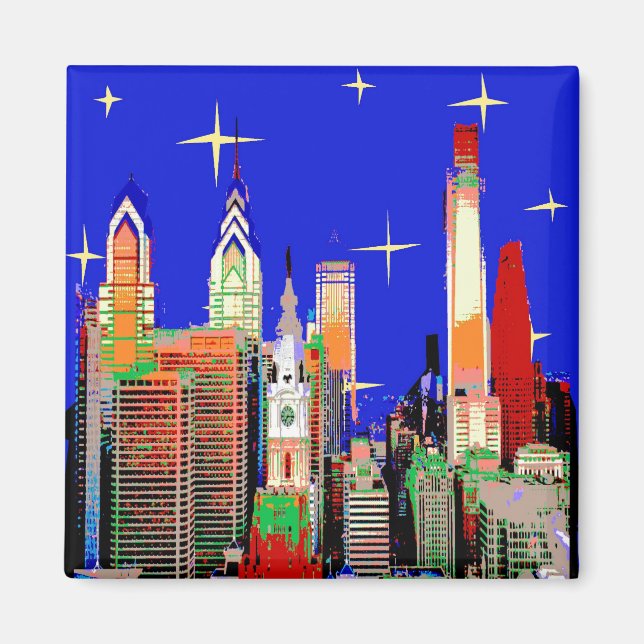 Philadelphia Starry Night Magnet (Framsidan)