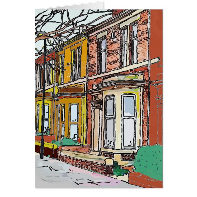 Philadelphia Street Hälsningskort (Framsidan)