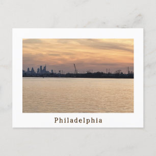 Philadelphia Sunset Photo Postcard Vykort
