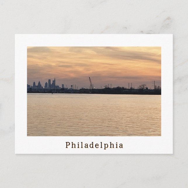 Philadelphia Sunset Photo Postcard Vykort (Framsida)