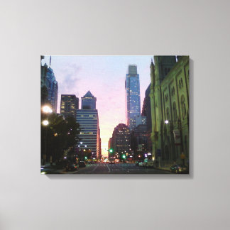 Philadelphia Sunset Wrapped Canvas Bild