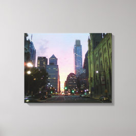 Philadelphia Sunset Wrapped Canvas Bild