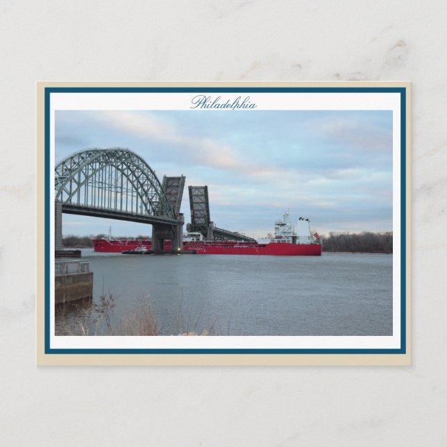 Philadelphia Tacony-Palmyra Bridge-öppning Vykort (Framsida)