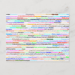 Philadelphia Text Design II vykort