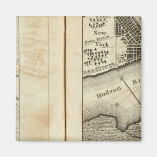 Philadelphia till New York Road Karta Magnet