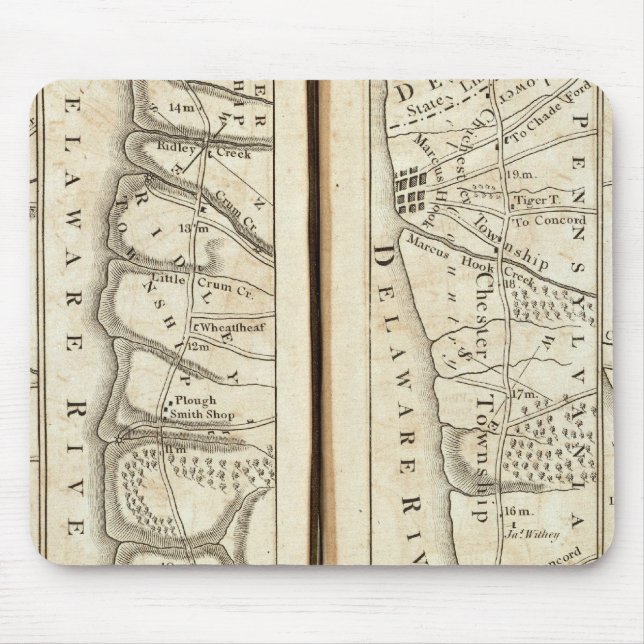 Philadelphia till Washington Road Karta 4 Musmatta (Framsidan)