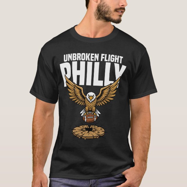 PHILADELPHIA UNBROKEN FLIGHT - PHILADELPHIA FOOTBA T SHIRT (Framsida)