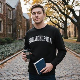 PHILADELPHIA Universitetsstil-tröja College Lång Ärmad Tröja