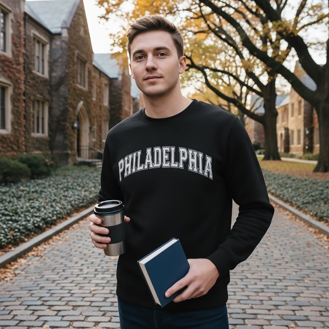 PHILADELPHIA Universitetsstil-tröja College Lång Ärmad Tröja (Skapare uppladdad)