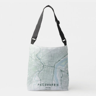 Philadelphia USA Stadskarta Minimalistisk Design Axelväska