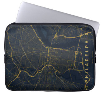 Philadelphia USA Stadskarta Minimalistisk Design Laptop Fodral