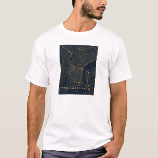 Philadelphia USA Stadskarta Minimalistisk Design T Shirt