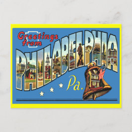 Philadelphia Vintage Välkomst vykort