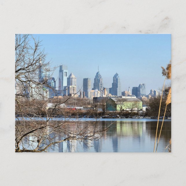 Philadelphia-vykort i centrala staden vykort (Framsida)