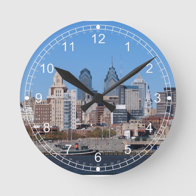 Philadelphia Wall Clock Rund Klocka (Framsida)