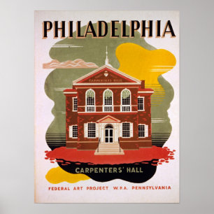 Philadelphia WPA vintage affisch