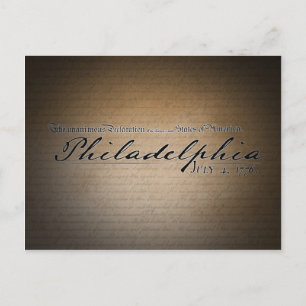 Philadelphiadeklaration Självständighetskort Vykort