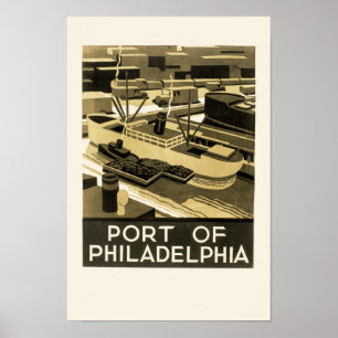 Philadelphias hamn poster