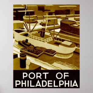 Philadelphias hamn poster