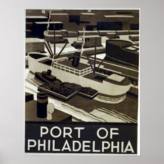 Philadelphias hamn poster