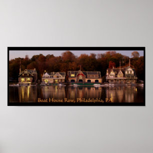 Philadelphias historiska Boat House Row Poster