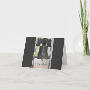 Philadelphias Liberty Bell Black Notecard Kort