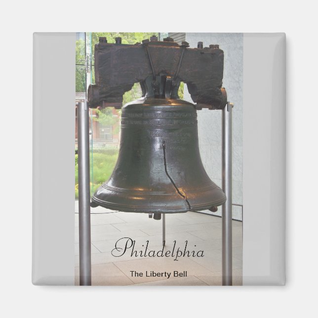Philadelphias Underbara Bell Square Magnet (Framsidan)
