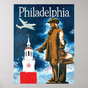 Philadephia, monument och torn poster