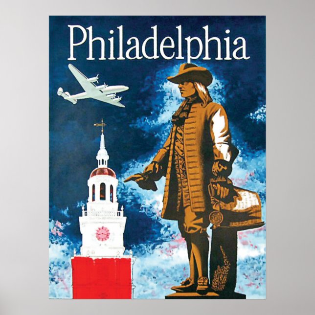 Philadephia, monument och torn poster (Framsidan)