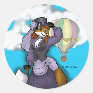 Philea Fogg Sticker Runt Klistermärke