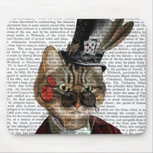 Phileas Kattdjur Steampunk Cat & Top hat 2 Musmatta