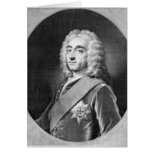 Philip Dormer Stanhope, graverad av John Simon Hälsningskort