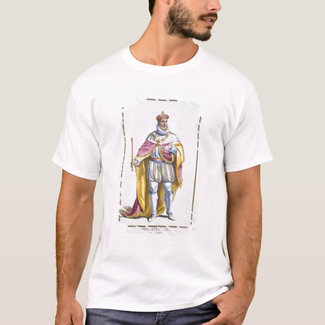 Philip II (1527-98) kung av Spanien från 'Receuil Tee Shirt (Framsida)