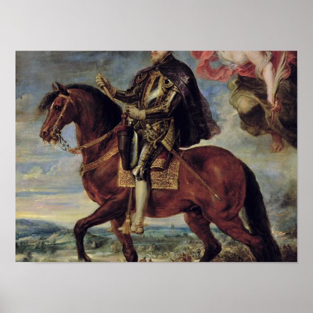 Philip II Crowned by Victory, 1628 Poster (Framsidan)