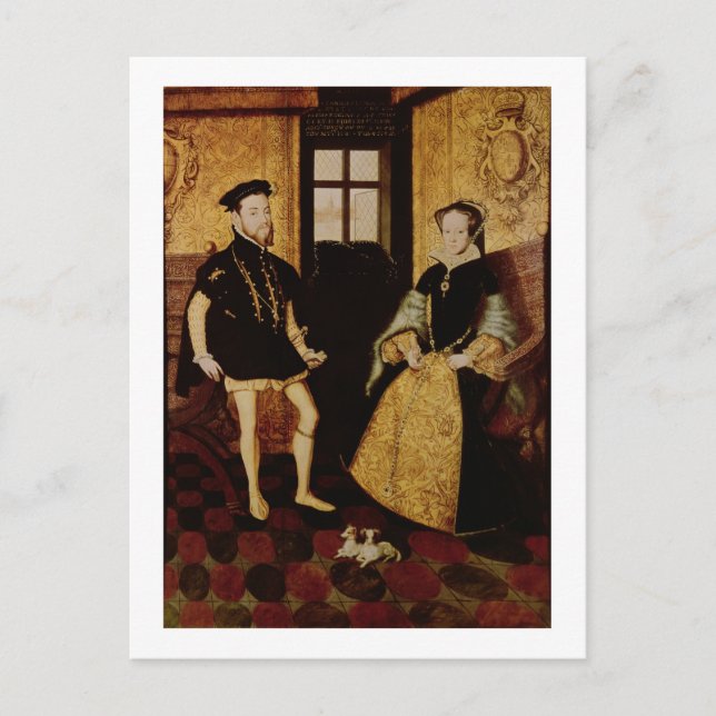 Philip II och Mary I, 1558 Vykort (Framsida)